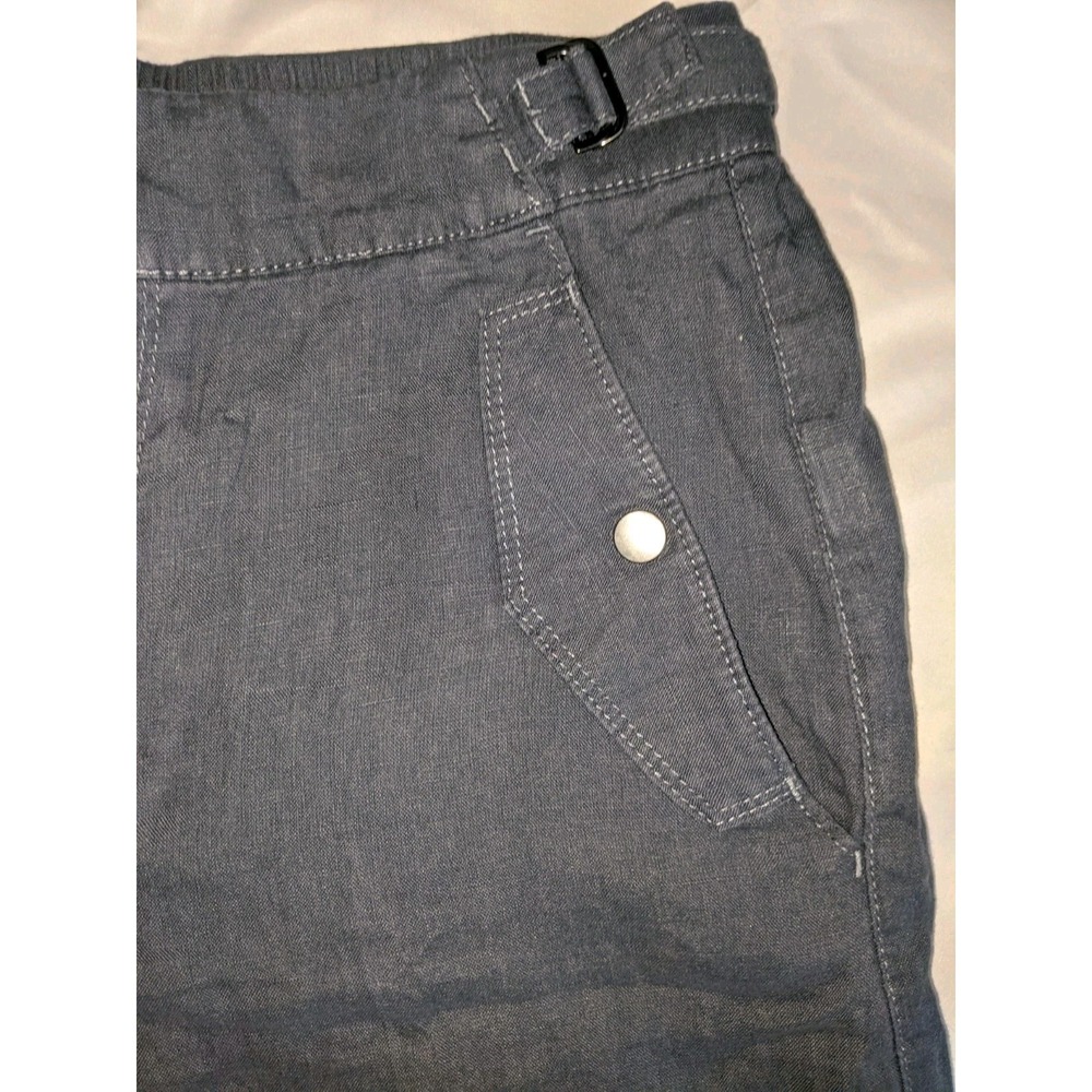 Athleta Voyager Linen Shorts Size 6 Granite 7 Inch Inseam Pockets Athleta - Picture 11 of 16